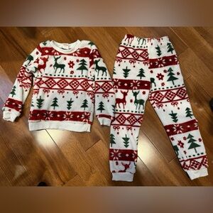 Festive Reindeer and Tree Kids Pajama Set